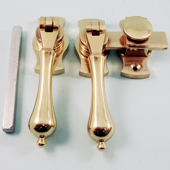THD162/PB • Polished Brass • French Style Tear Drop Casement Fastener